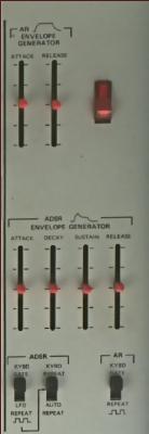 Arp Odyssey のEnvelope Generatorパネル